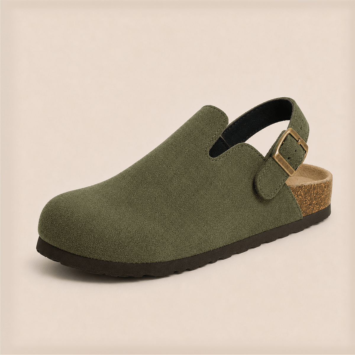 The Backstrap Suede Clog