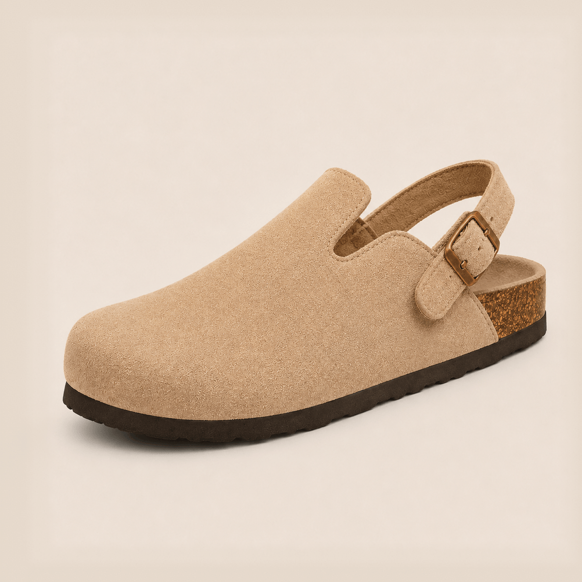 The Backstrap Suede Clog