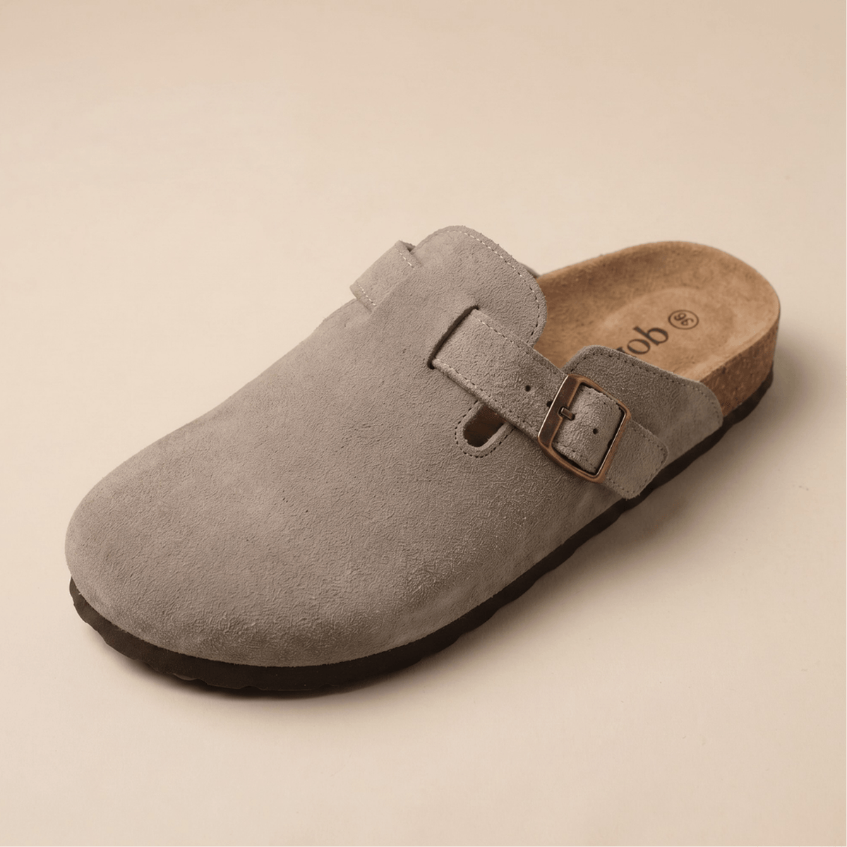 The Classic Suede Clog in Coffee